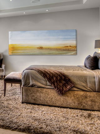 "Malibu Pier" Fine Art Canvas Print, 60"x20"