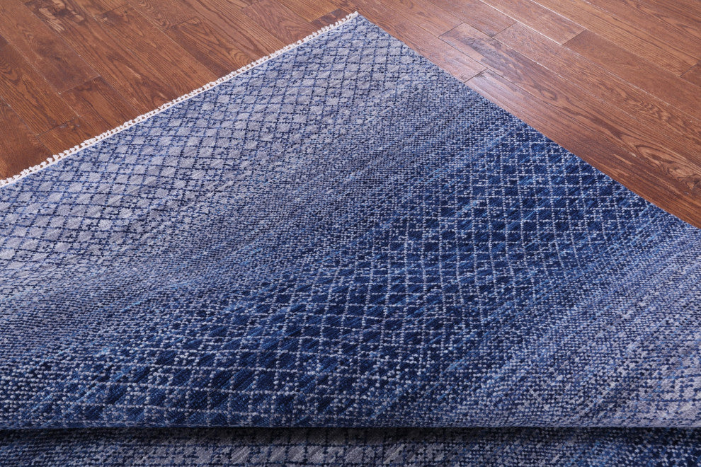 8' 1" X 10' 0" Savannah Grass Handmade Wool Rug - Q13261
