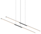 Sonneman 2801 Tik-Tak 47-1/2"W LED Linear Chandelier - Polished Chrome