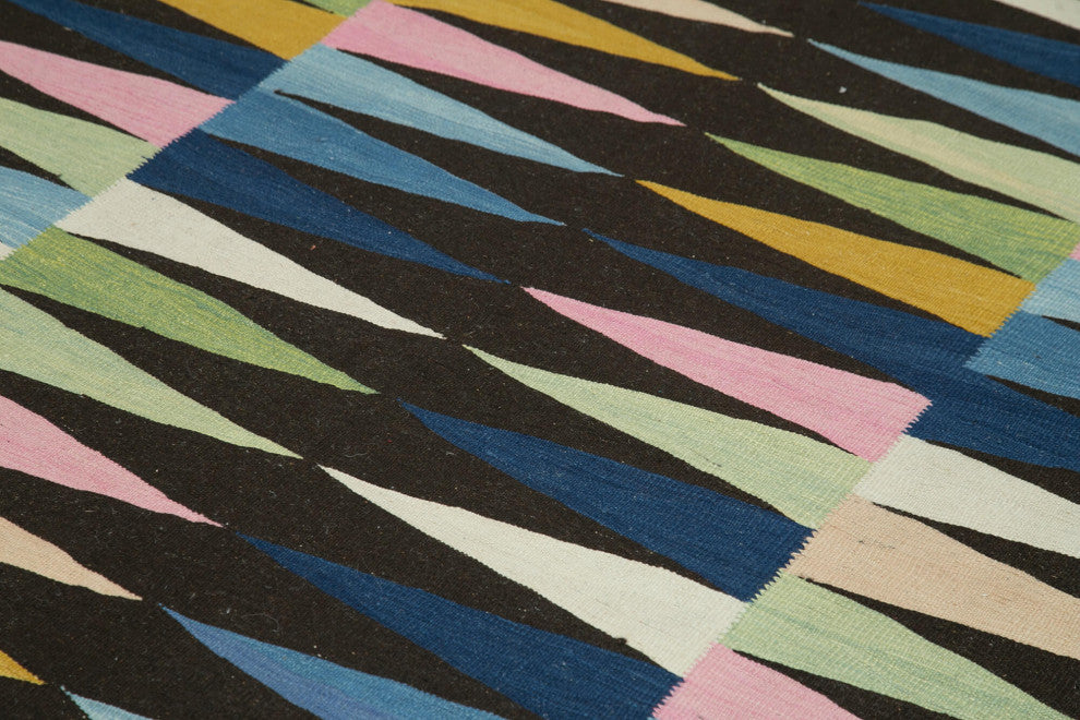 Rug N Carpet - Handwoven Turkish 7' 8'' x 10' 2'' Flatweave Wool Kilim Rug