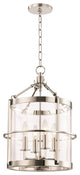 Ren 4-Light Small Pendant With Clear Glass Shade, Polished Nickel