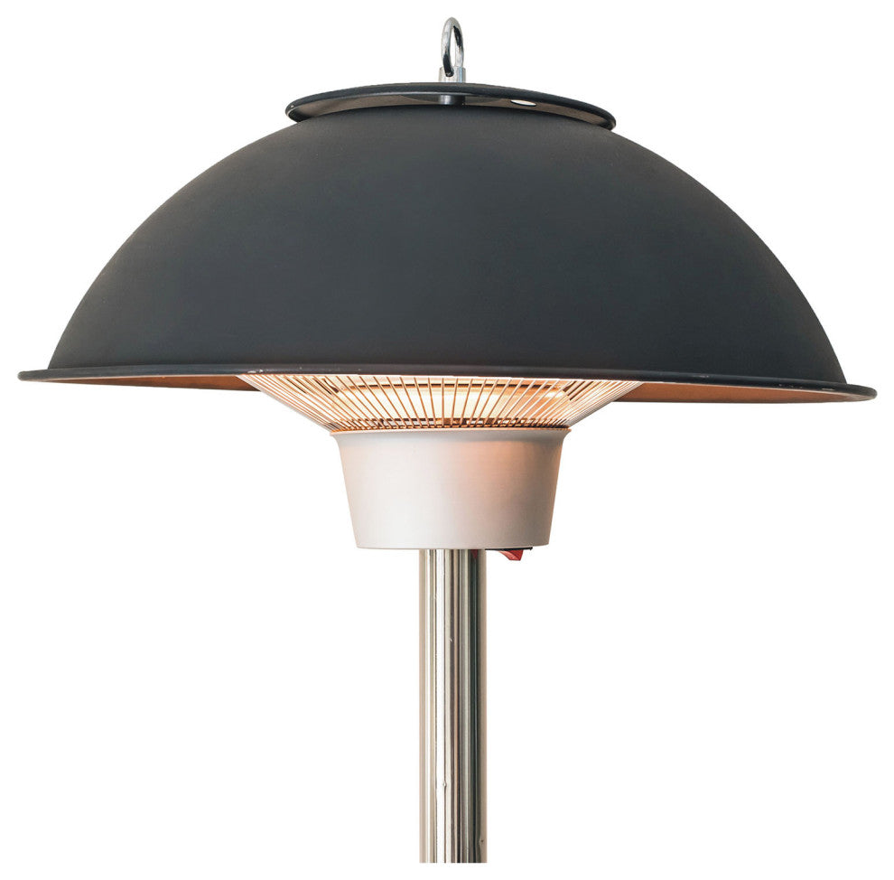 Modern Efficient Standing Electric Heater, Black/Silver, 81.6"