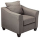 Casual Flared Accent Arm Chair, Gray/ Brown