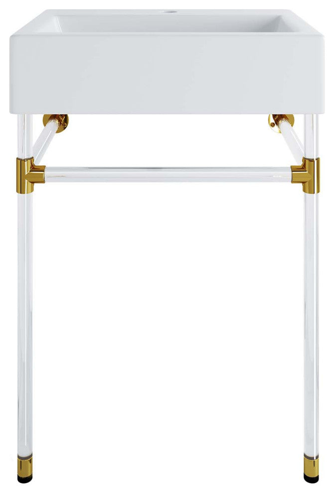 Sink Vanity Cabinet, Wall Mount, White, Ceramic, Stainless, Modern, Bathroom