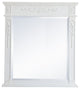 Elegant VM13236AW Wood Frame Mirror 32"X36", Antique White