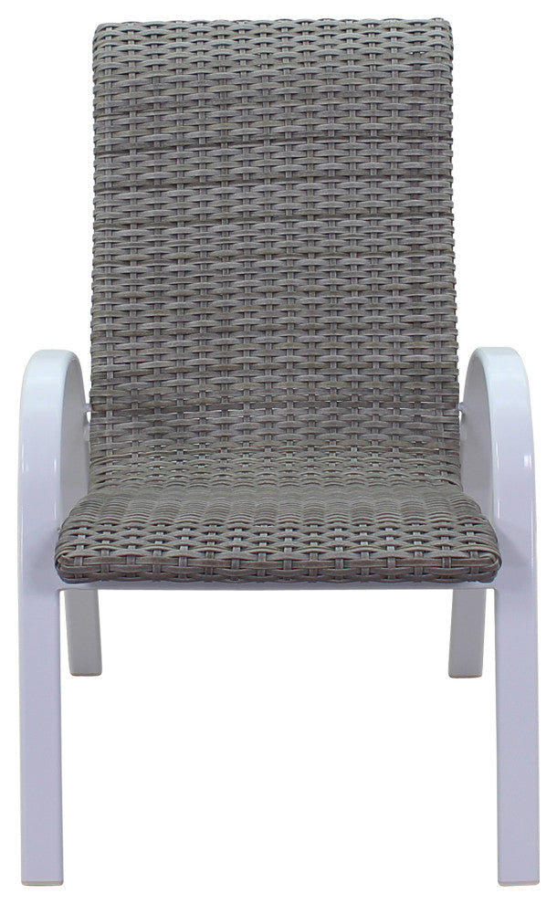 Courtyard Casual Santa Fe Wicker Chairs, Set of 4, White