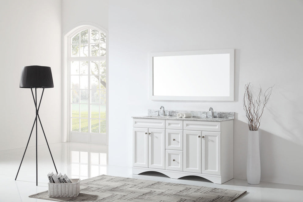 Talisa 60" Double Bathroom Vanity Set, White