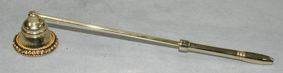 Elegance Candle Snuffer Gold Finish With Amber
