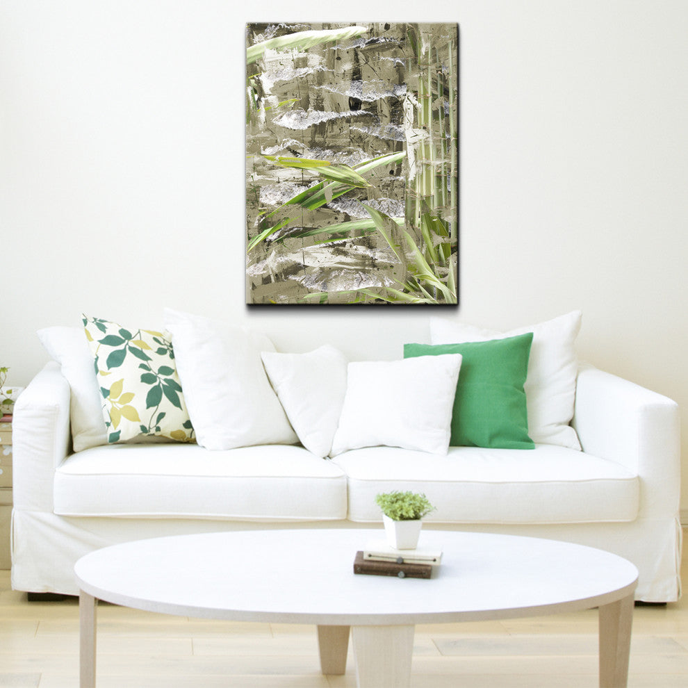 Bamboo Abstract II Canvas Wall Art