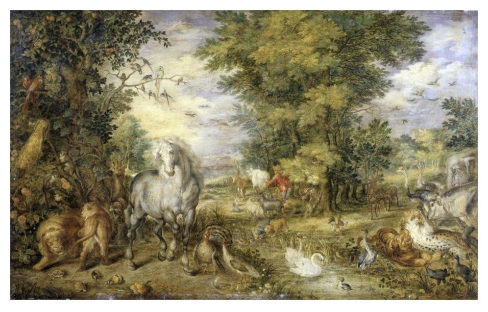 "The Animals Approaching the Ark" Paper Print by Jan Brueghel the Elder, 24"x16"