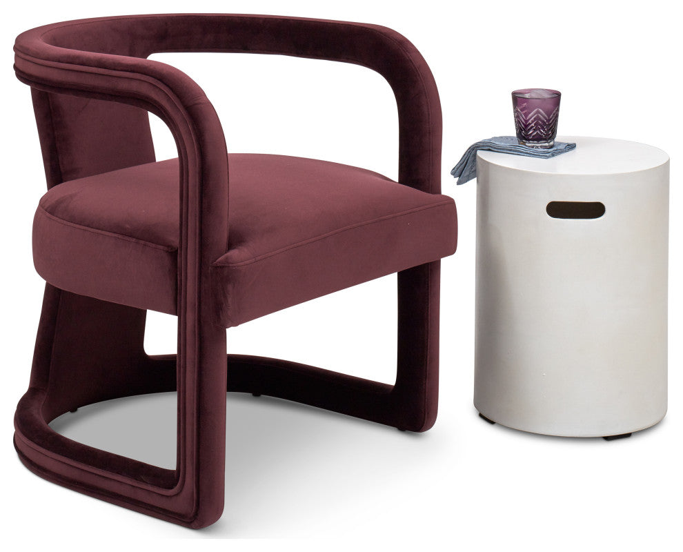 Cylinder Ivory Concrete Round Stool