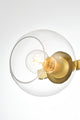 2 Light Brass And Clear Bath Sconce