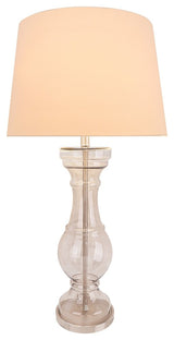 40169-11, 36" Glass Table Lamp, Satin Nickel
