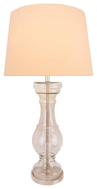 40169-11, 36" Glass Table Lamp, Satin Nickel