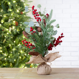 20"H Christmas Floral Table Tree Decor