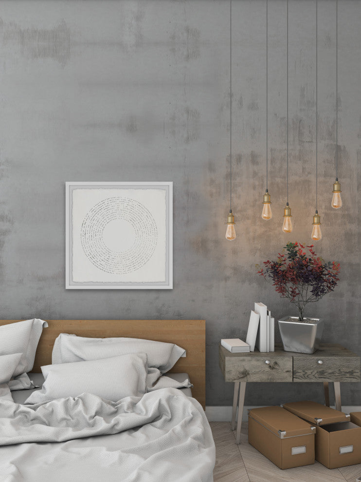"Fading Dots" Framed Painting Print, 12x12
