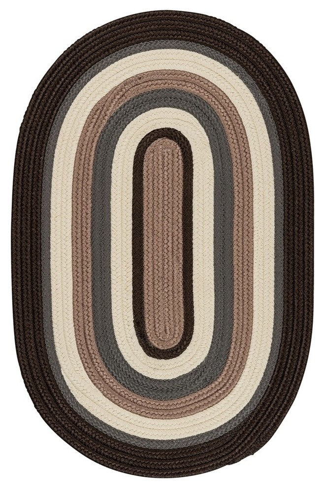 Colonial Mills Brooklyn BN19 Brownstone Indoor/Outdoor Area Rug, Oval 4'x6'