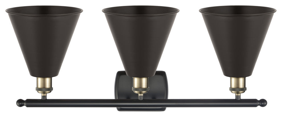 Ballston Cone Bath Vanity Light, Black Antique Brass, Matte Black