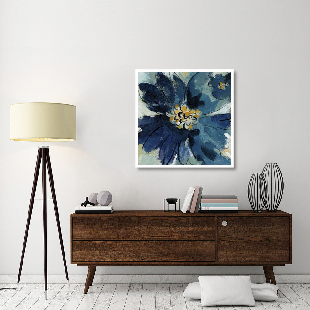 "Inky Floral III" Digital Paper Print by Silvia Vassileva, 38"x38"