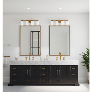 Estrada Collection 4-Light Contemporary Bath and Vanity Light, Brushed Gold