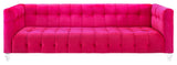 Bea Hot Pink Velvet Sofa