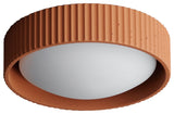 ET2 E25050 Souffle 11"W LED Flush Mount Drum Ceiling Fixture - Terra Cotta