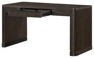 Contemporary Writing Desk, Wood Office Desk, Brown