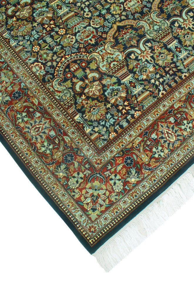 Heirloom Madelyn Navy/Rust Rug, 4'7x6'10