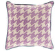 Surya Houndstooth SY-039 18"x18" Pillow Kit, Mauve/Khaki/Navy