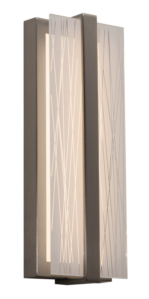 Gallery LED Sconce, Satin Nickel Finish, Clear Shade