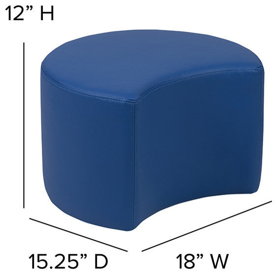 Soft Seating Collaborative Moon, 12" Seat Height , Blue Color