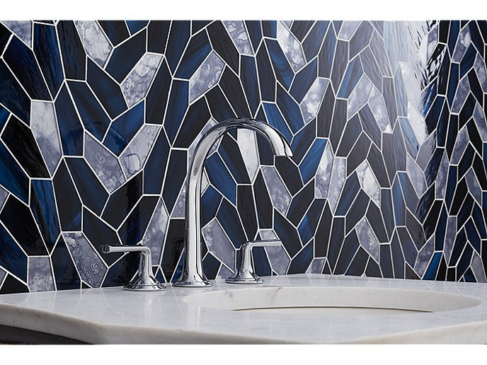 Script Sink Faucet, Arch Spout, Lever Handles, Nickel Silver