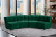 Limitless Velvet Upholstered 4-Piece Modular Sectional, Green