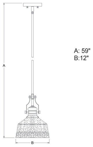 Vaxcel Lighting P0273 Beloit 1 Light 12"W Pendant - Satin Nickel