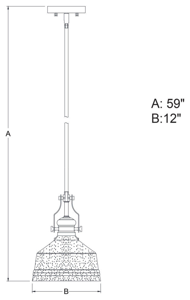 Vaxcel Lighting P0273 Beloit 1 Light 12"W Pendant - Satin Nickel