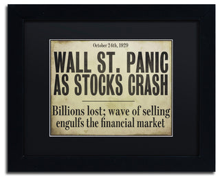 Color Bakery 'Wallstreet' Art, Black Frame, Black Matte, 14"x11"