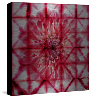 "Boxed in Red" UV Ink Print on Brushed  Aluminum, 32"x32"