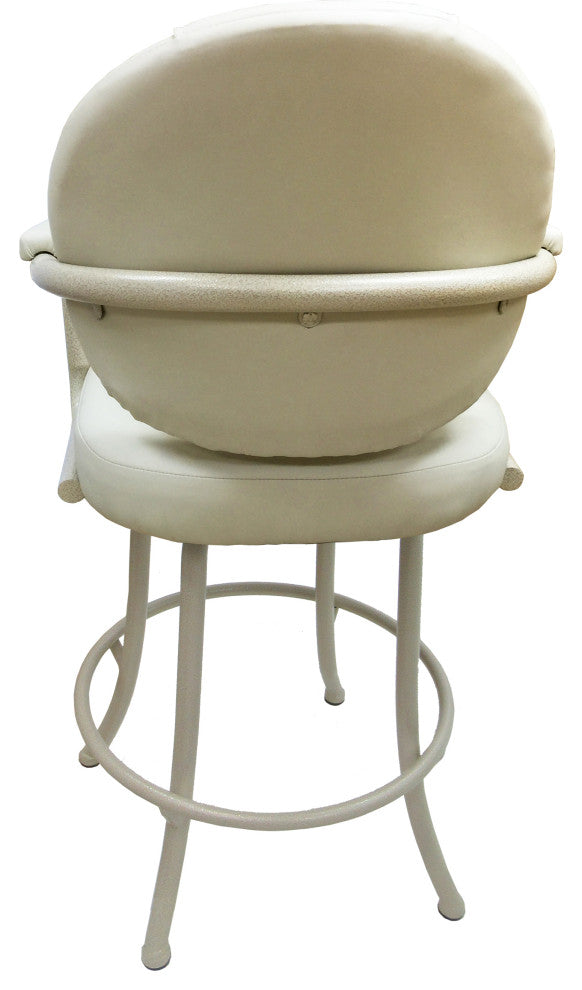 Swivel Counter Metal Pub Set - M-70 Stools 26" or 30", Ocean Beige - Beige, 26", Crackle Glass