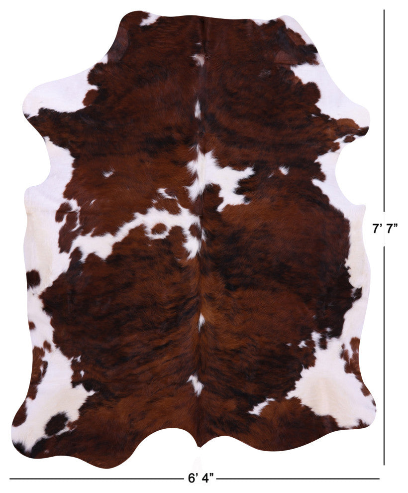 Organic Natural Hair-On Cowhide Area Rug 7' 7" X 6' 4" C1643
