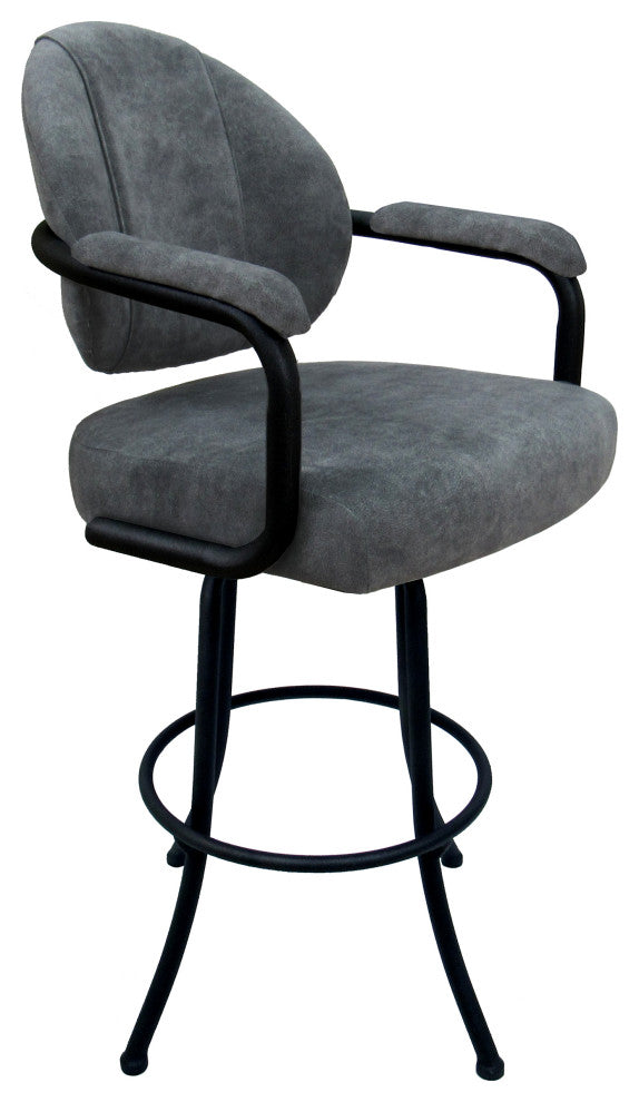 Swivel Counter 26", 30" or Extra Tall 34" Metal Bar Stool M-70, Outlier Charcoal - Black, 30"