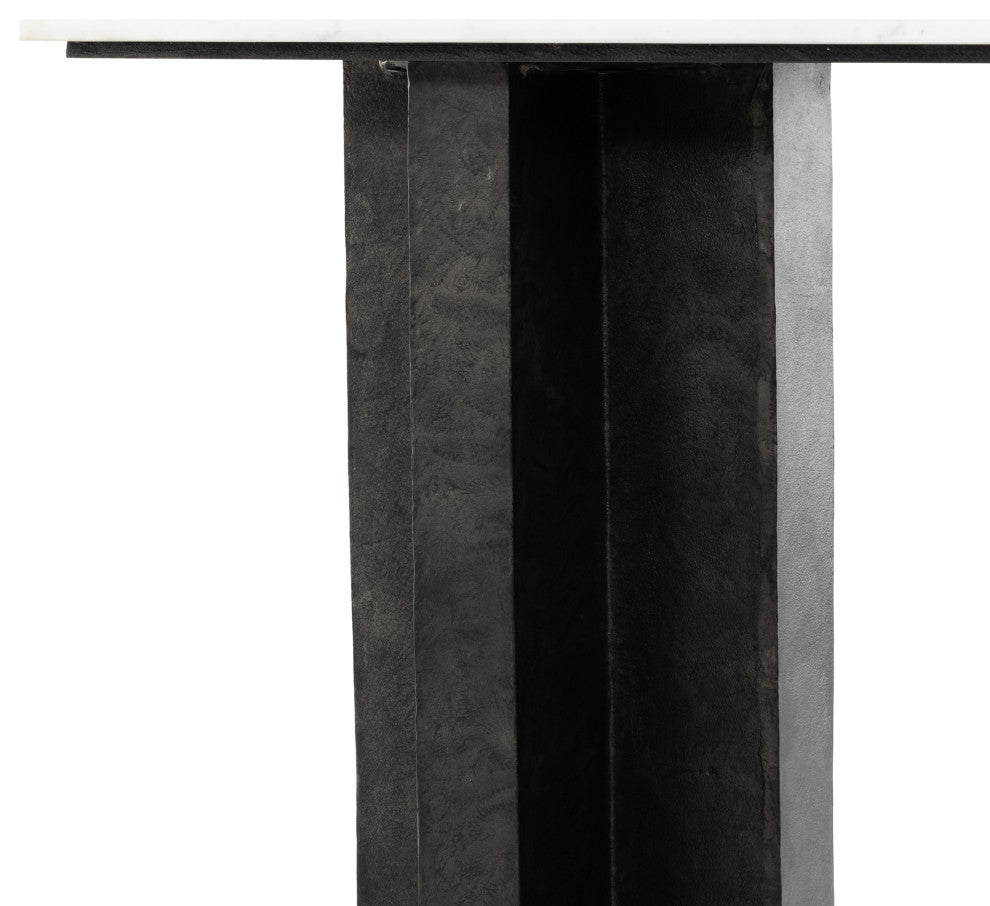 Terrell Console Table-Raw Black