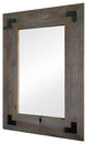 Sweetwater Mirror With Metal Brackets, 26"x30"