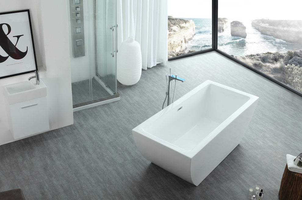 Serenity 59"x29.5" Freestanding Soaking Bathtub