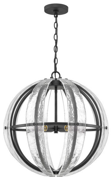 Quoizel QOP5179MBK Four Light Pendant, Matte Black Finish