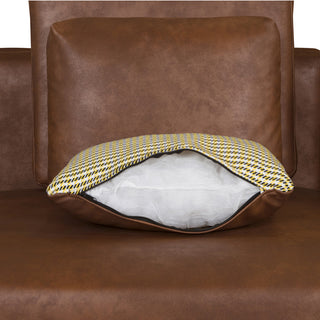 112.7" Modular Sectional Sofa with Chaise Lounge and Ottoman, Brown