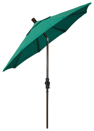7.5' Bronze Collar Tilt Lift Fiberglass Rib Aluminum Umbrella, Sunbrella, Spectrum Aztec