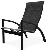 Kendall Sling Stackable Outdoor Lounge Chair, Augustine Shadow/Black