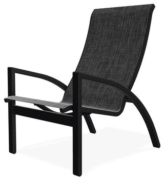 Kendall Sling Stackable Outdoor Lounge Chair, Augustine Shadow/Black