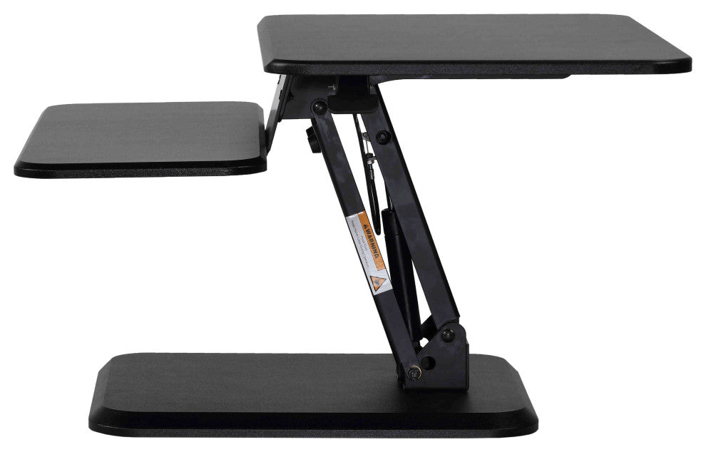 Cortesi Home Orbit Sit to Stand Adjustable Desktop Monitor Stand, Black