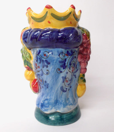 Sicilian Ceramiche Artistiche La Giara 9.5"� Signore e Signora Head Vase Pair